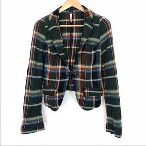 Free People wool flannel cropped jacket